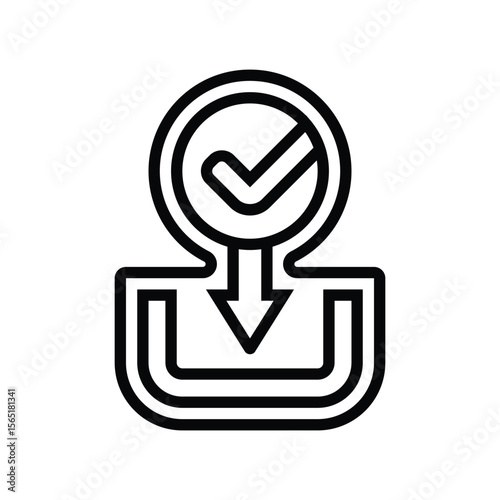 easy installation line icon vector illustration