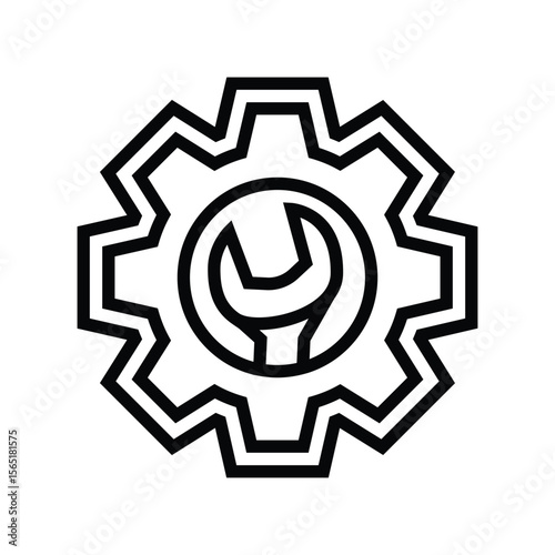 minimal maintenance line icon vector illustration