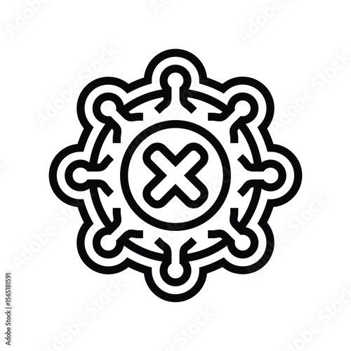 anti bacterial line icon vector illustration