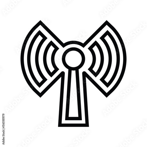 wireless connectivity line icon vector illustration