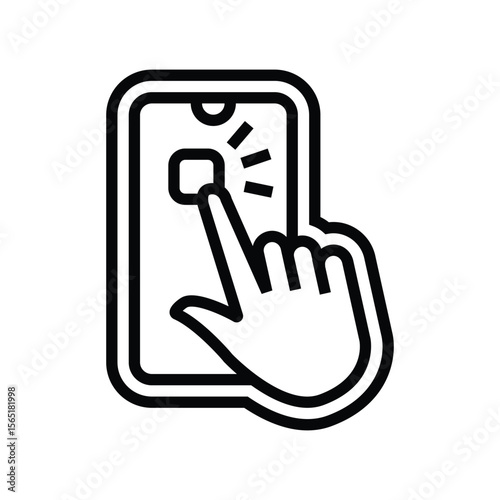 app controlled line icon vector illustration