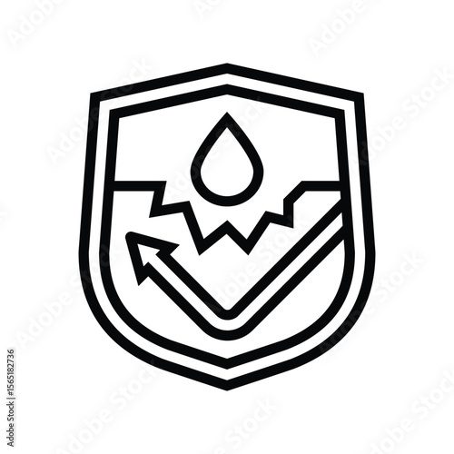 rust resistant line icon vector illustration