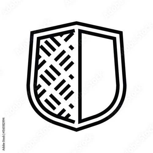 anti slip base line icon vector illustration