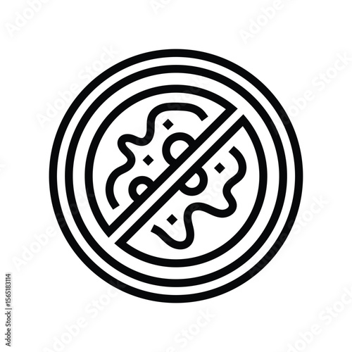 anti bacterial line icon vector illustration