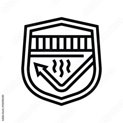 thermal insulated line icon vector illustration