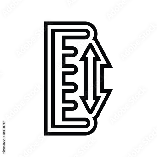 adjustable height line icon vector illustration