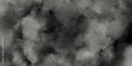 Abstract white and gray isolated cloud cumulus clouds. Gray aquarelle painted realistic fog or mist smoky textured canvas design. White and ash messy wall stucco texture background.	