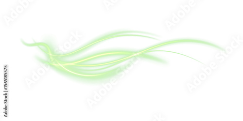 Light, line, curve, twirl, and swirl form this fast-paced PNG. A transparent Overlay with green dynamic motion perfect for futuristic, comic-style, or high-speed wallpaper visuals.