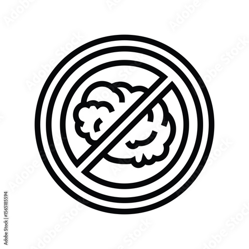 zero emission use line icon vector illustration