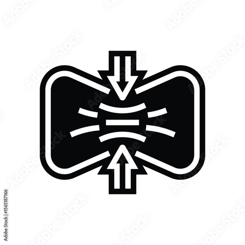 flexible material glyph icon vector illustration