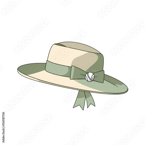 Tennis Hat Icon: green playfull