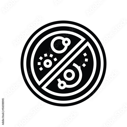 hypoallergenic glyph icon vector illustration