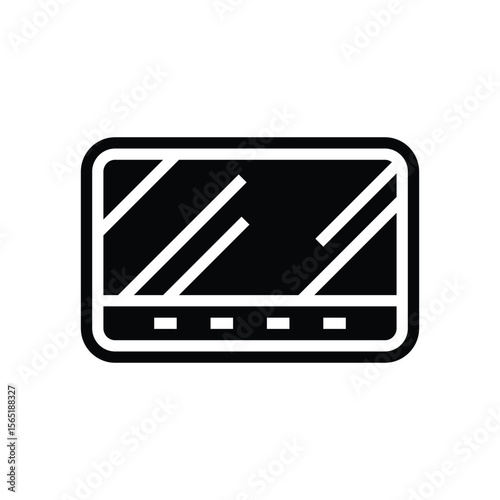 digital display glyph icon vector illustration