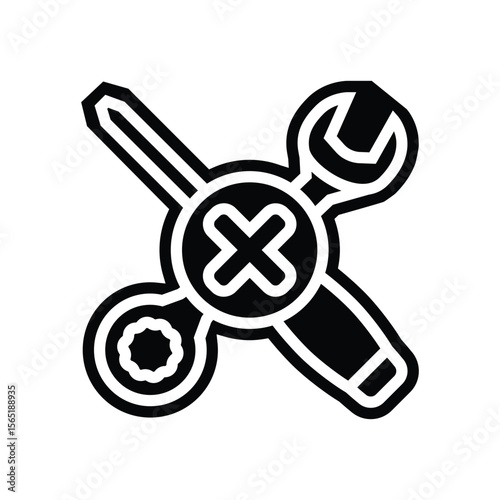 no assembly needed glyph icon vector illustration