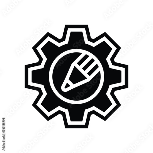 customizable glyph icon vector illustration