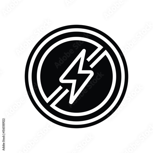 non electric glyph icon vector illustration