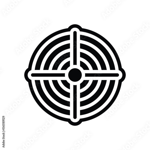 high precision glyph icon vector illustration