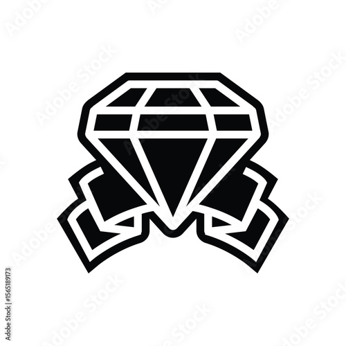 luxury finish glyph icon vector illustration