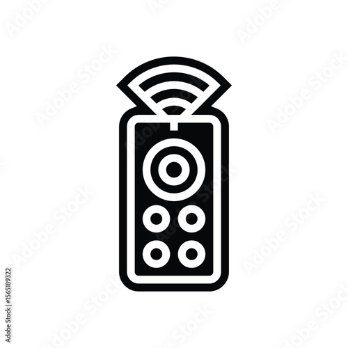 remote control glyph icon vector illustration