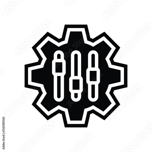 customizable features glyph icon vector illustration