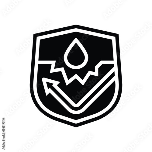 rust resistant glyph icon vector illustration