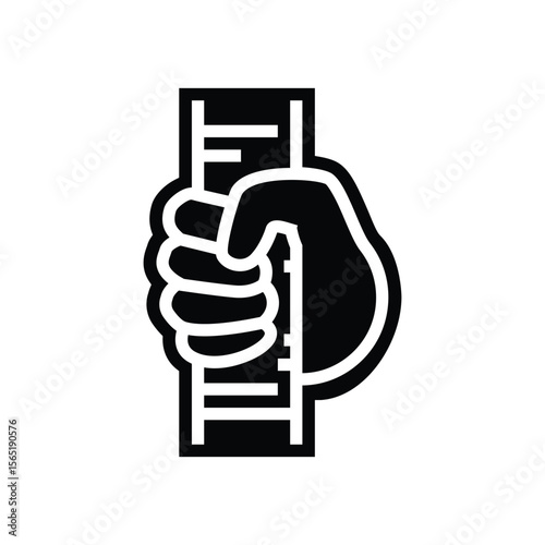 non slip grip glyph icon vector illustration