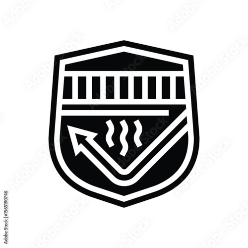 thermal insulated glyph icon vector illustration