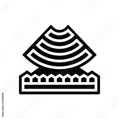 noise reduction glyph icon vector illustration