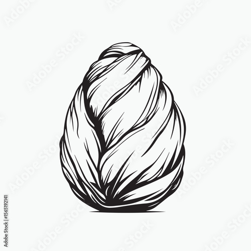 vector illustration of a cocoon