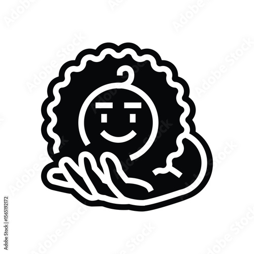 child safe glyph icon vector illustration