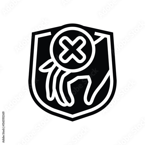 anti theft protection glyph icon vector illustration