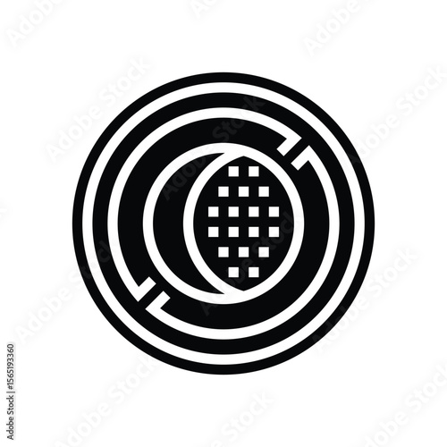 anti fog glyph icon vector illustration