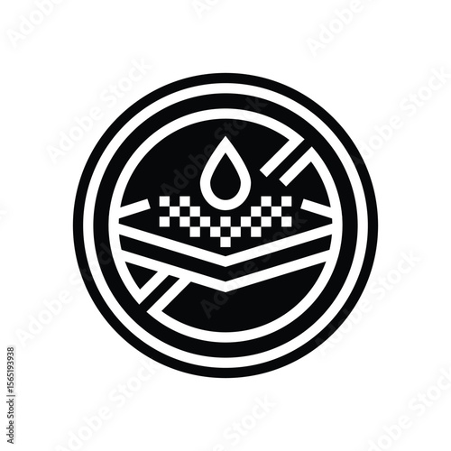 rust resistant glyph icon vector illustration