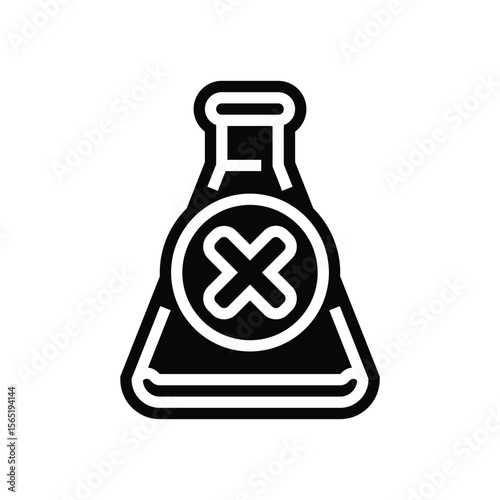 chemical free glyph icon vector illustration