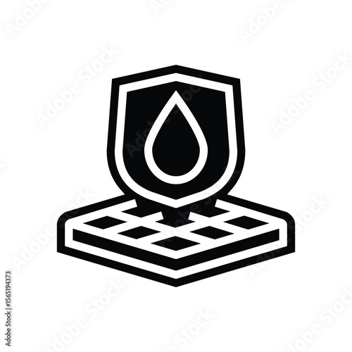 weatherproof glyph icon vector illustration