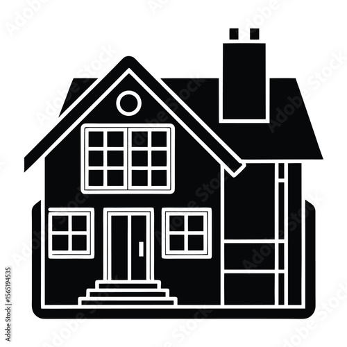 house blueprint icon architecturaldraft style