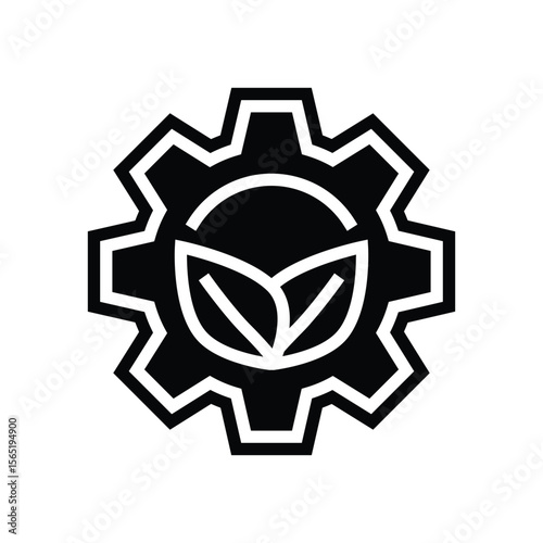 eco conscious production glyph icon vector illustration