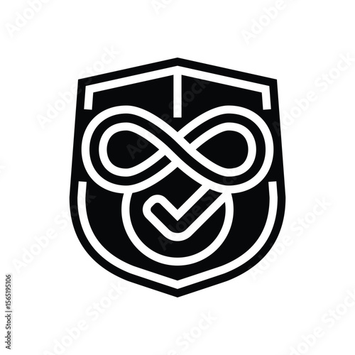 lifetime warranty glyph icon vector illustration