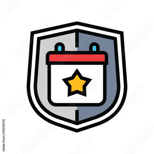 lifetime warranty color icon vector illustration