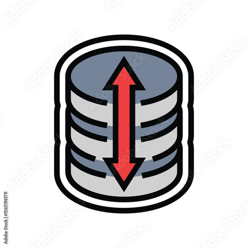 expandable storage color icon vector illustration