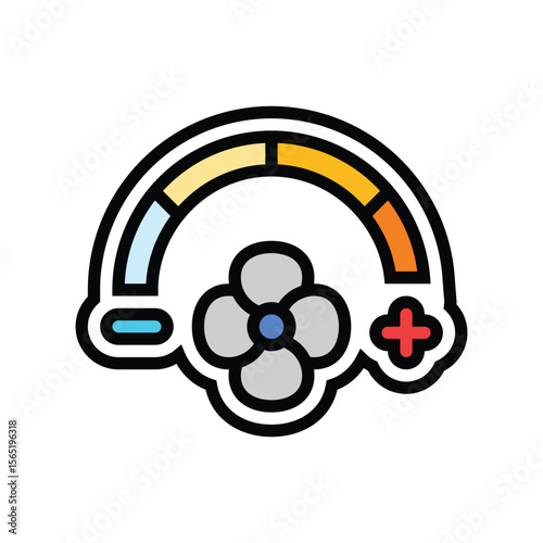 adjustable speed settings color icon vector illustration