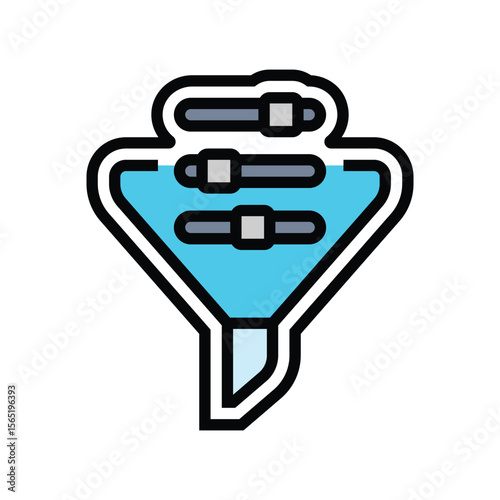 built filter color icon vector illustration