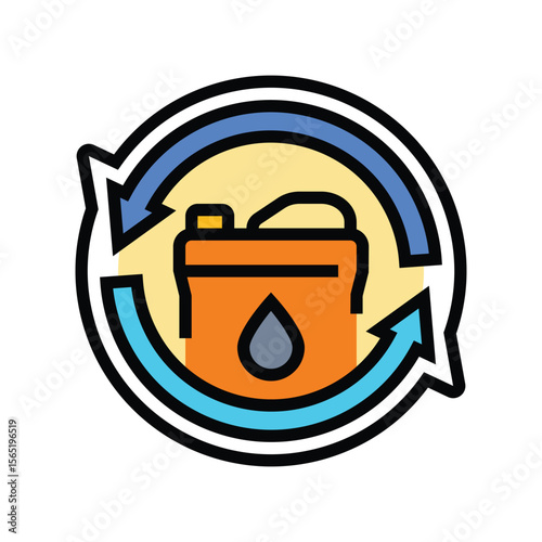 refill indicator color icon vector illustration