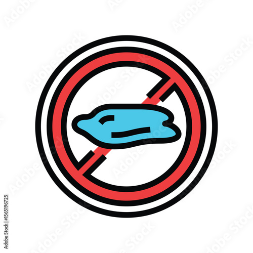 no spill design color icon vector illustration