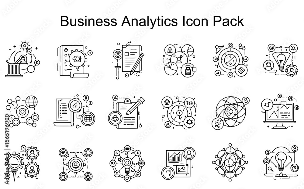 Fototapeta premium Business Analytics Icons