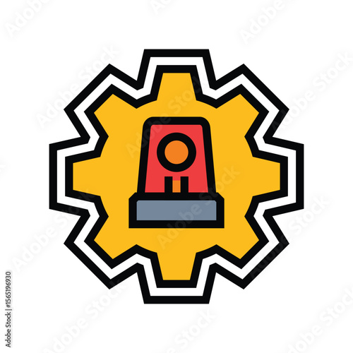 emergency mode feature color icon vector illustration