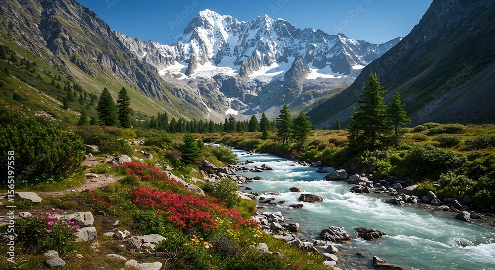 Obraz premium river in the mountains