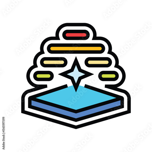 smooth finish color icon vector illustration