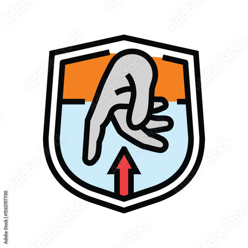 anti fingerprint color icon vector illustration
