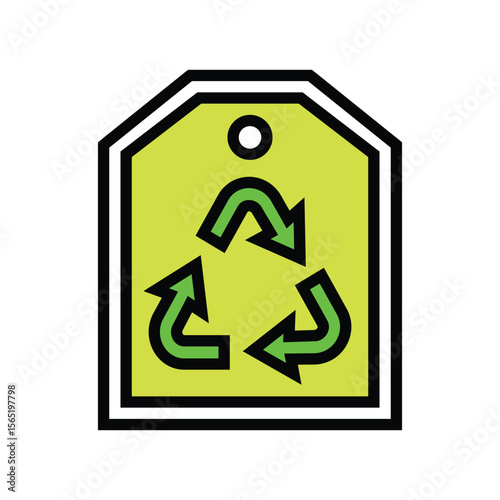 recyclable materials color icon vector illustration